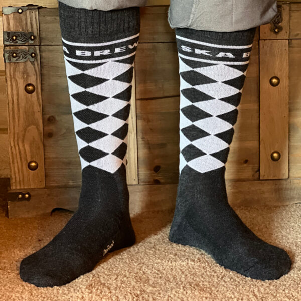 DeFeet Knee High wool Socks Checkered