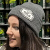 Waffle Beanie Grey - Woven Label Patch