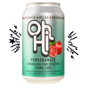 Oh Hi Pomegranate CBD Sparkling Seltzer