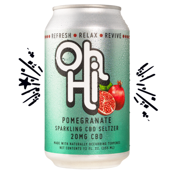 Oh Hi Pomegranate CBD Sparkling Seltzer