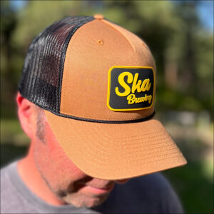 5-Panel Snapback Trucker Cap with Rope Detail Caramel